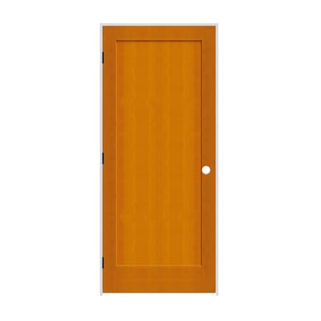 Trimlite 28" x 80" x 1-3/8" Fir 1-Panel Interior Shaker 4-9/16" RH Prehung Door with Black Hinges 2468fir8401RH1D4916